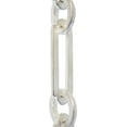 thumbnail image 1 of RCH Hardware CH-21-MS-3 Decorative Matte Silver Solid Brass Chain for Hanging, Lighting-Rectangles with Circular Connecting Rings and Welded Links (3 ft/1 Yard), 1 of 9