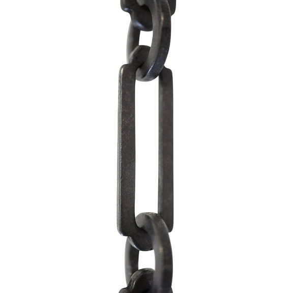 RCH Hardware CH-21-OBB-3 Decorative Oil Bronzed Black Solid Brass Chain for Hanging, Lighting-Rectangles with Circular Connecting Rings and Welded Links (3 ft/1 Yard)