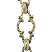 RCH Hardware Decorative Polished Solid Brass Chain for Hanging, Lighting - Motif Unwelded Links 1 foot
