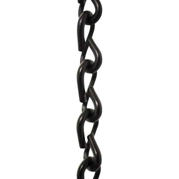 RCH Hardware CH-S51-16-BLK-10 Steel Basket Chain, Black (10 Feet) U13 Black