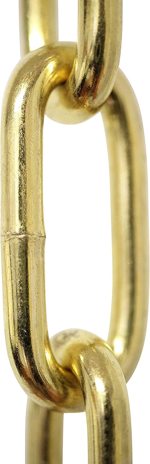 RCH Hardware CH-S59-06-PB-10 Steel Chandelier Chain, Polished Brass (10 ...