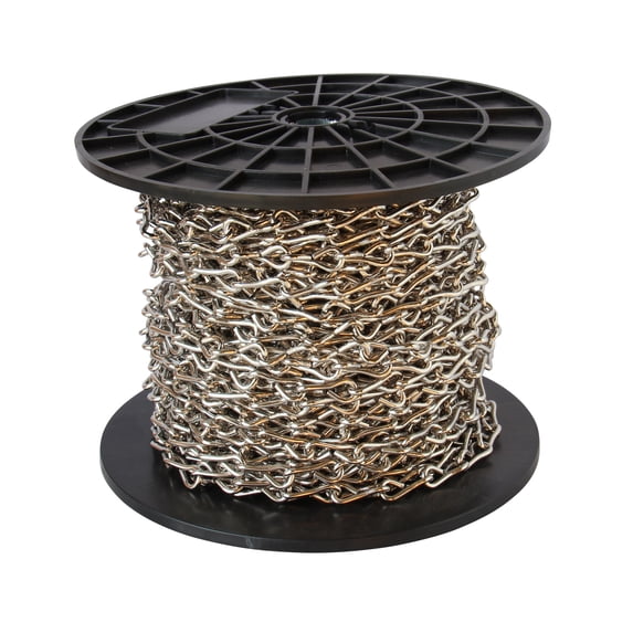 RCH Hardware CH-ST50-U Steel Basket Chain, 2 Sizes, Various Finishes (164 Foot Reel)