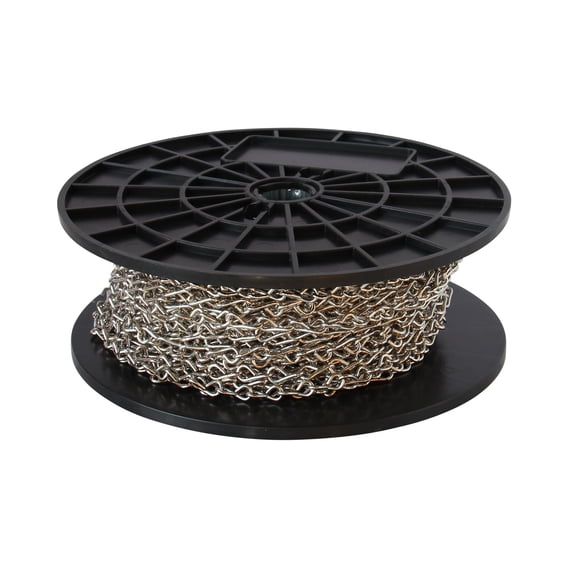 RCH Hardware CH-ST50-U Steel Basket Chain, 2 Sizes, Various Finishes (164 Foot Reel)