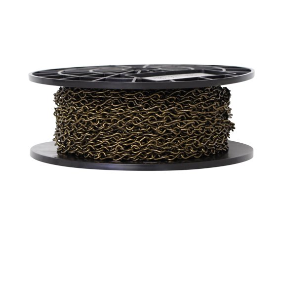 RCH Hardware CH-ST50-U Steel Basket Chain, 2 Sizes, Various Finishes (164 Foot Reel)
