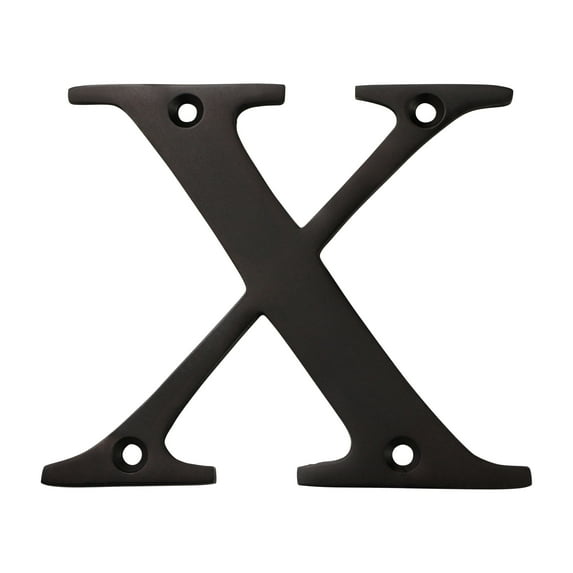 RCH Hardware LT-BR2350-75 Brass House Letter, 3 Inch, Oil Bronzed Black