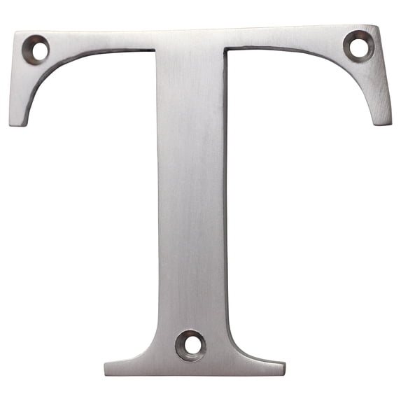 RCH Hardware LT-BR2350-75 Brass House Letter, 3 Inch, Satin Chrome