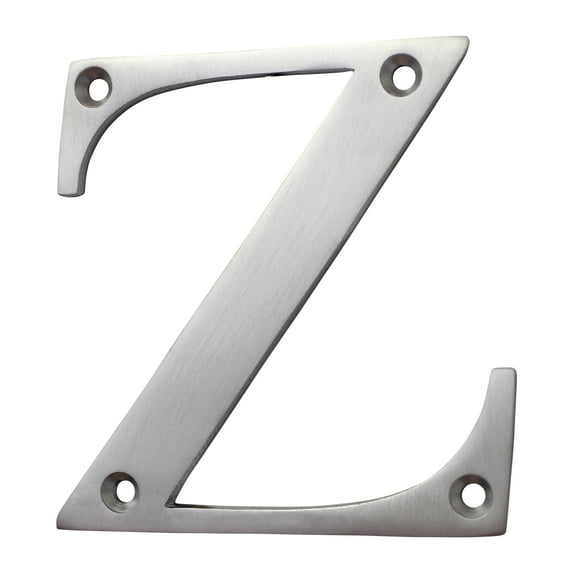 RCH Hardware LT-BR2350-75 Brass House Letter, 3 Inch, Satin Chrome