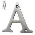 thumbnail image 1 of RCH Hardware LT-BR2350-75 Brass House Letter, 3 Inch, Satin Chrome, 1 of 1