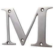 RCH Hardware LT-BR2350-75 Brass House Letter, 3 Inch, Satin Chrome