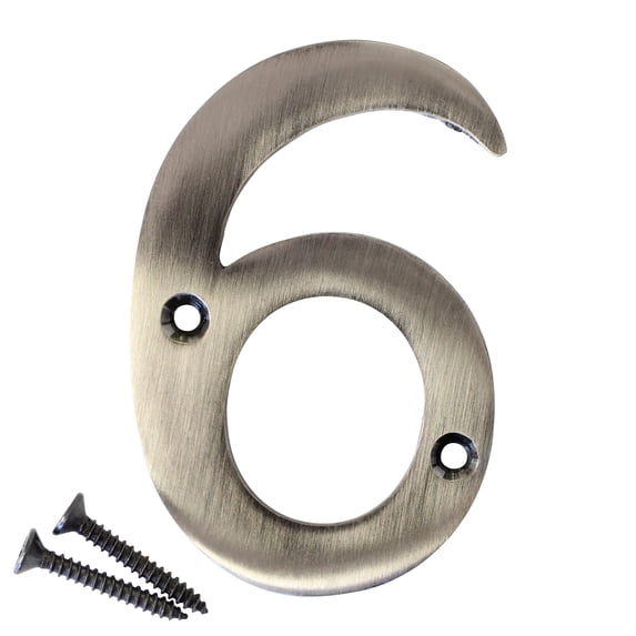 RCH Hardware NO-BR2270-75 Brass House Number, 3 Inch, Antique Nickel