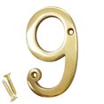 thumbnail image 1 of RCH Hardware NO-BR2271-100 Brass House Number, 4 Inch, Polished Brass, 1 of 1