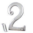 thumbnail image 1 of RCH Hardware NO-BR2271-100 Brass House Number, 4 Inch, Polished Chrome, 1 of 1