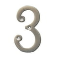 thumbnail image 1 of RCH Hardware NO-BR2271-100 Brass House Number, 4 Inch, Satin Chrome, 1 of 1