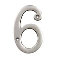 thumbnail image 1 of RCH Hardware NO-BR2271-100 Brass House Number, 4 Inch, Satin Chrome, 1 of 1