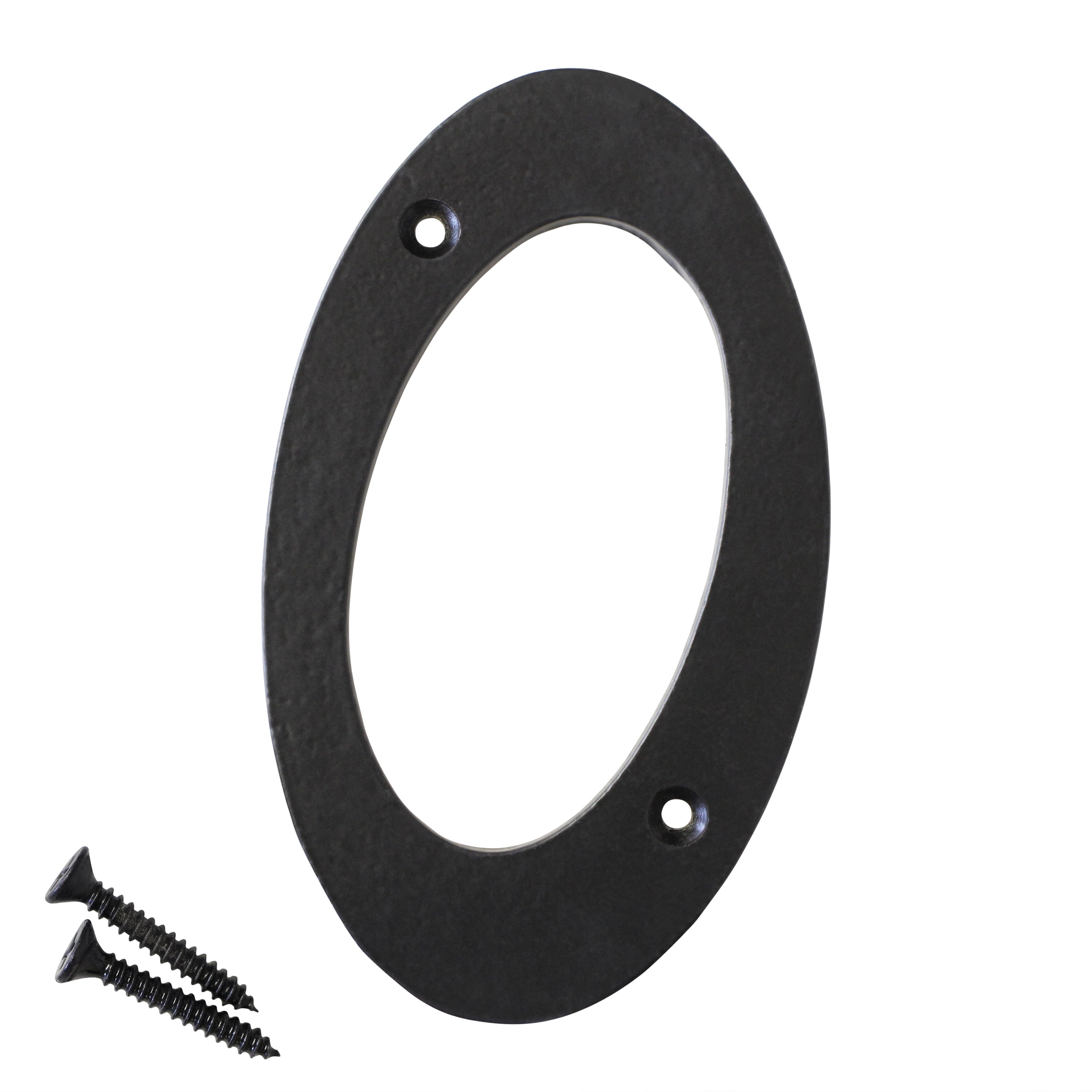 Black Iron 5-Inch House Number with Matching Screws