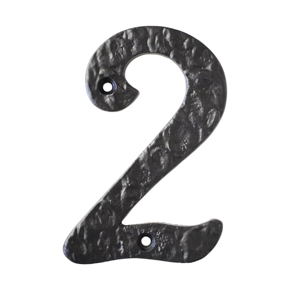 RCH Hardware NO-IR570-100 Iron House Number, 4 Inch, Black