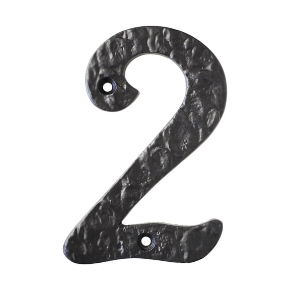 RCH Hardware NO-IR570-100 Iron House Number, 4 Inch, Black
