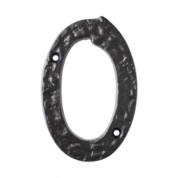 RCH Hardware NO-IR570-100 Iron House Number, 4 Inch, Black