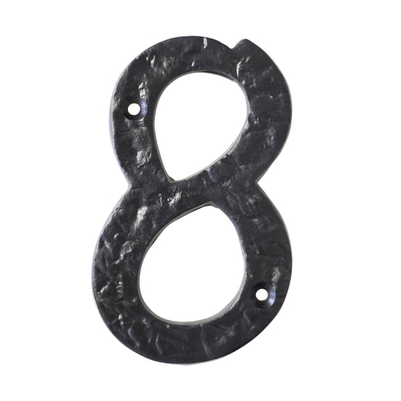 RCH Hardware NO-IR570-100 Iron House Number, 4 Inch, Black