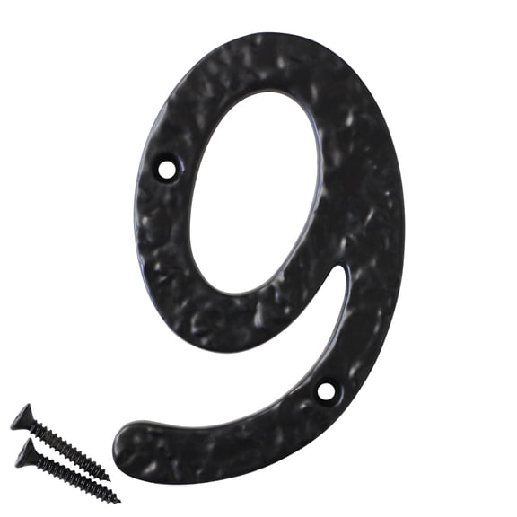 RCH Hardware NO-IR830-100 Iron House Number, 4 Inch, Black