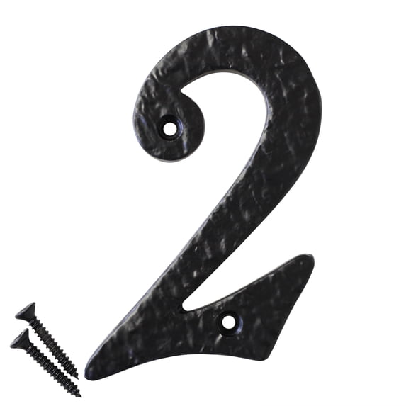RCH Hardware NO-IR830-100 Iron House Number, 4 Inch, Black