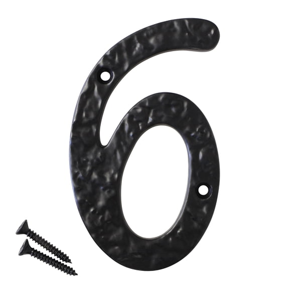 RCH Hardware NO-IR830-100 Iron House Number, 4 Inch, Black