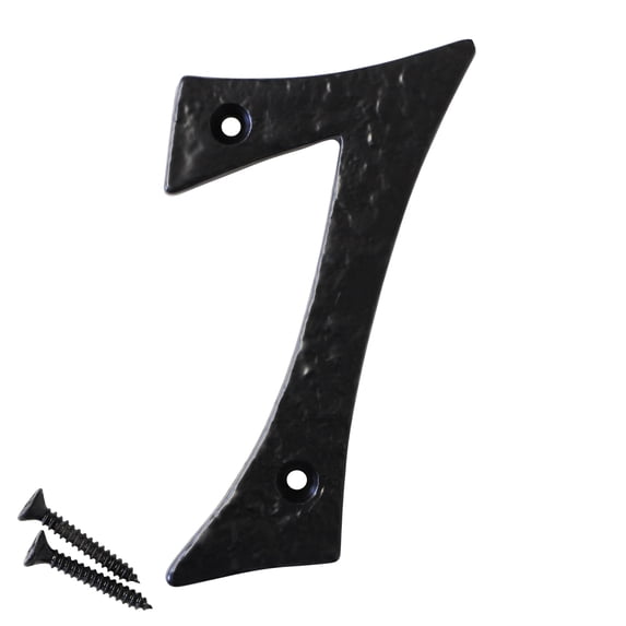 RCH Hardware NO-IR830-100 Iron House Number, 4 Inch, Black