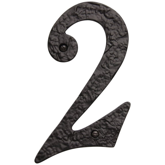 RCH Hardware NO-IR830-152 Iron House Number, 6 Inch, Black