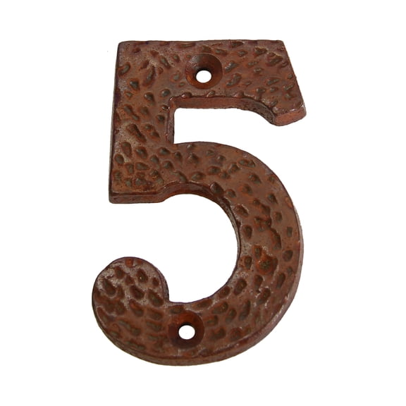 RCH Hardware NO-IR831-75 Iron House Number, 3 Inch, Rust