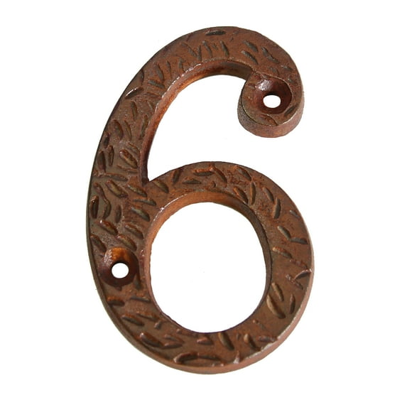 RCH Hardware NO-IR832-75 Iron House Number, 3 Inch, Rust