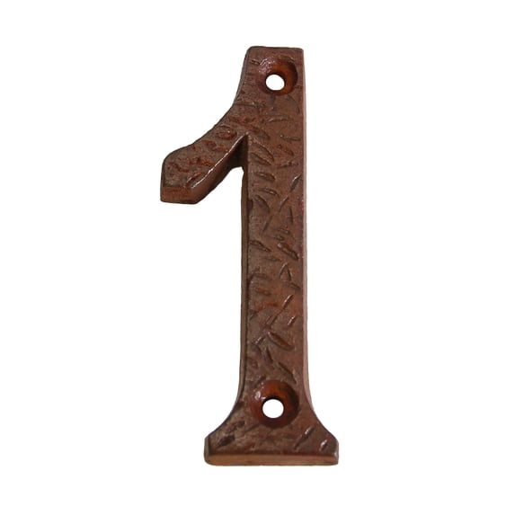 RCH Hardware NO-IR832-75 Iron House Number, 3 Inch, Rust