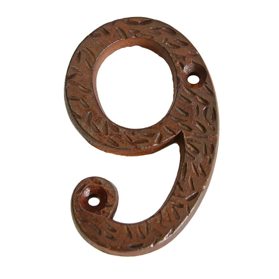 RCH Hardware NO-IR832-75 Iron House Number, 3 Inch, Rust