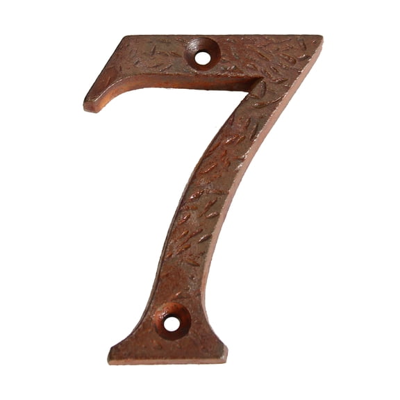 RCH Hardware NO-IR832-75 Iron House Number, 3 Inch, Rust