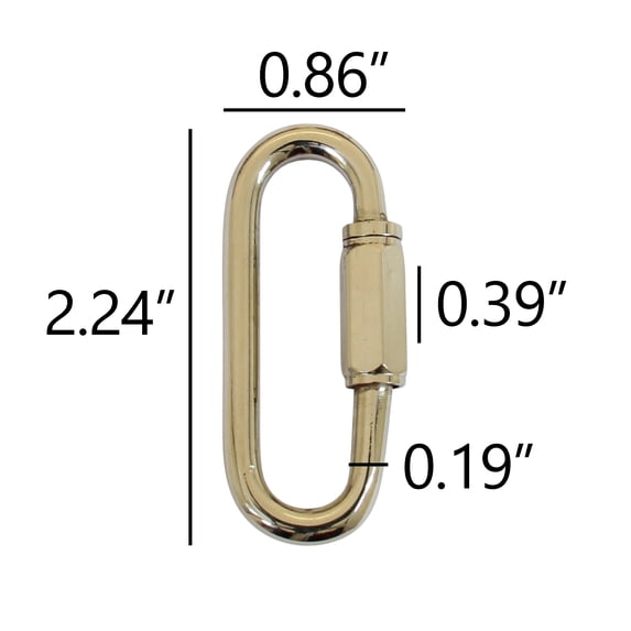 RCH Hardware QL-B60 Brass Quick Link, 5 Gauge, Various Finishes (2-PACK)