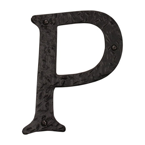 RCH Supply Company Decorative Solid Cast Iron Address Plaque Surface Mount House Letter
