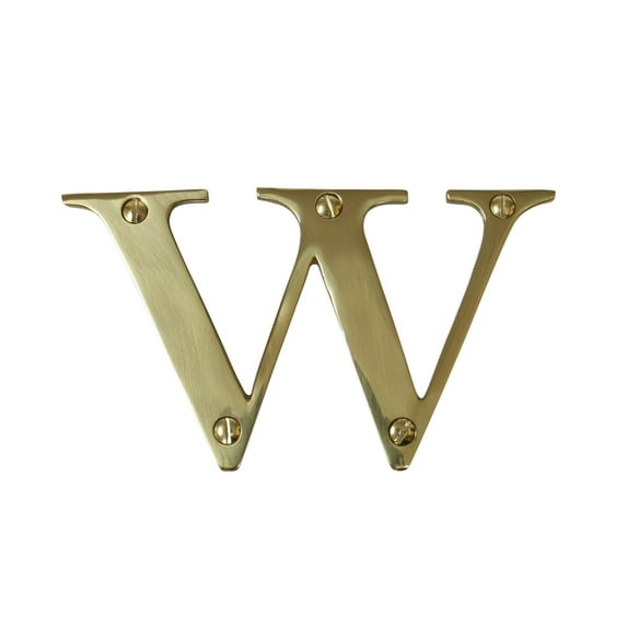 RCH Hardware LT-BR2350-75 Brass House Letter, 3 Inch, Polished Brass