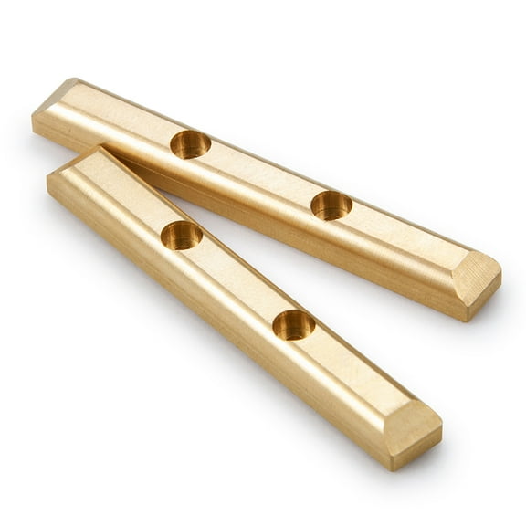 RCLIONS 1Pair Brass Boulder Bars for Axial SCX24 90081 AXI00001 AXI00002 AXI00005 AXI00006 Frame Rails 1/24 RC Crawler Car Parts