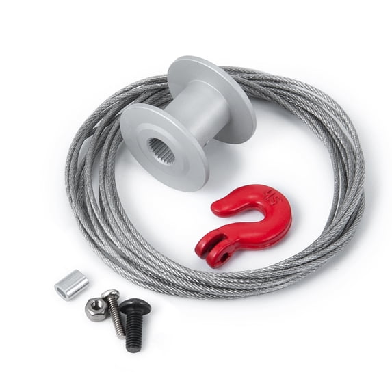 RCLIONS 25T Steering Gear Servo Winch Wheel Drum Wires Trailer Hook for 1/10 TRX4 Axial SCX10 D90 D110 RC Crawler Car