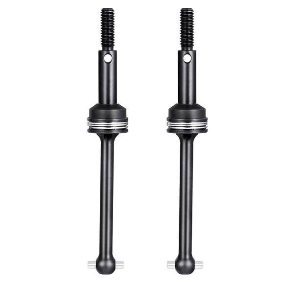RCLIONS 2PCS Black Steel CVD Drive Shaft Upgrade Parts for Tamiya TT02