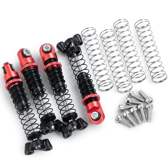RCLIONS 4PCS Aluminum Alloy Shock Absorber Adjustable Damper for Kyosho Miniz 1/18 Jimny, Miniz-Jeep 1/24 Wrangler Upgrade Parts
