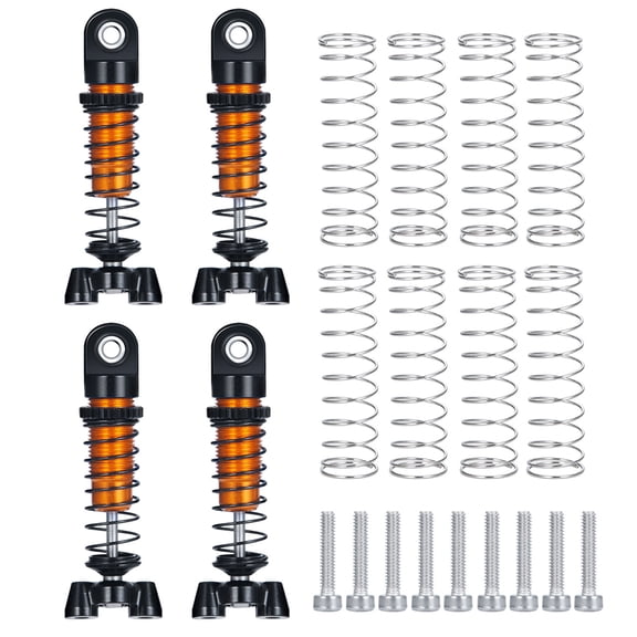 RCLIONS 4PCS Metal Shock Absorber Adjustable Damper for Kyosho Miniz 1/18 Jimny, Miniz-Jeep 1/24 Wrangler Upgrade Parts