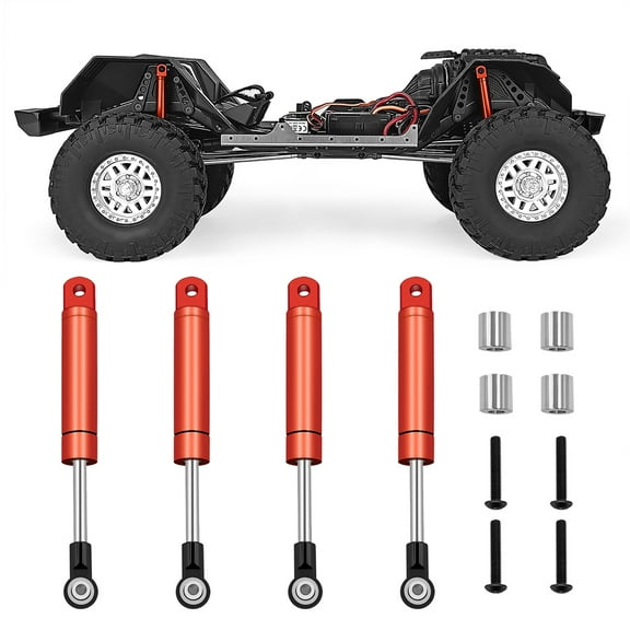 RCLIONS 4Pcs Aluminum Alloy Shock Absorbers for Axial SCX10 1/10 RC Rock Crawler Car Upgrade Parts