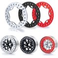 thumbnail image 1 of RCLIONS 4pcs 2.2inch RC Beadlock Wheel Rim Replacement Ring Aluminum Metal for 1/10 RC Crawler Car 2.2" Wheels (Red), 1 of 11