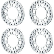 RCLIONS 4pcs Aluminum 1.9inch RC Beadlock Wheel Rim Replacement Ring for 1:10 Crawler RC Car 1.9" Wheels/Rims (Silver)