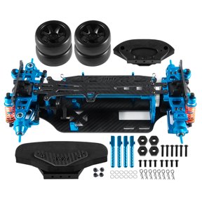 RCLIONS Aluminium Alloy & Plastic Chassis Frame Body Shell Set Swing Arm Adjustable for 1/10 Tamiya TT01 RC Model Car Upgrade