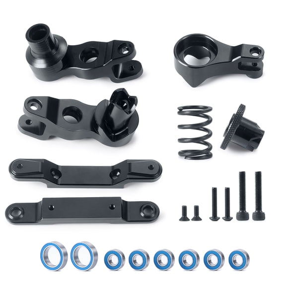 RCLIONS Aluminum Alloy Steering Bellcrank Assembly for 1/5 X-MAXX Xmaxx 8S RC Buggy Truck Upgrade Parts