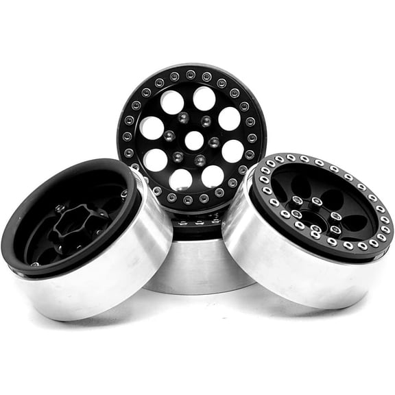 RCLIONS Aluminum Metal 1.9inch Beadlock Wheels Rims for Axial SCX10,SCX10-ii, TRX4 1/10 Crawler Car Upgrades