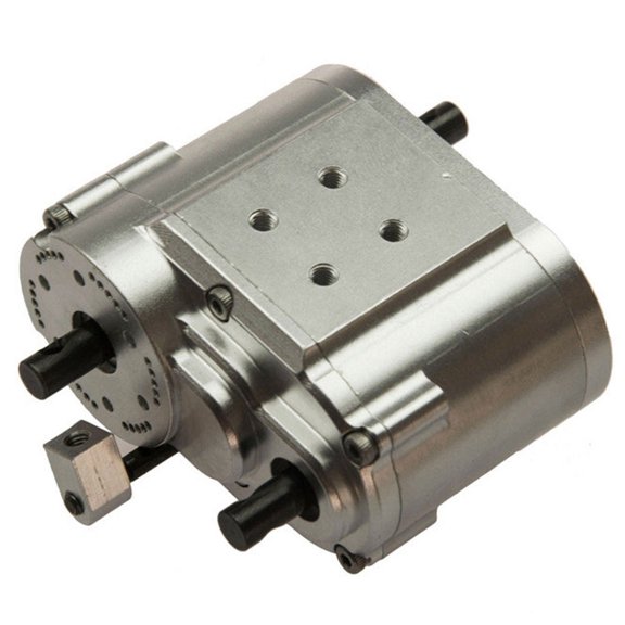 RCLIONS Gearbox Transfer Case Metal 2 Speeds Transmission Box for Axial SCX10 RC4WD D90 1/10 RC Crawler Car Upgrade Parts