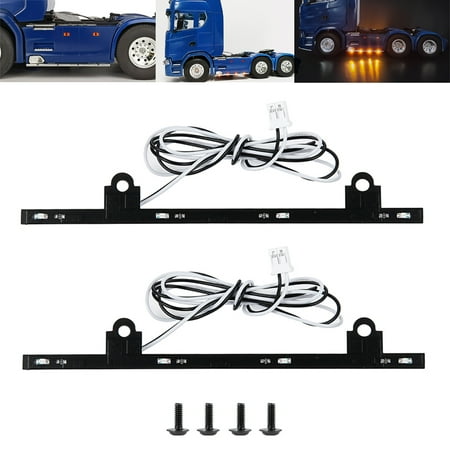 RCLIONS LED Side Light Spotlights Lamp for 1/14 Tamiya RC Truck Trailer Tipper 770S 6×4 Car Decorate Upgrade Parts