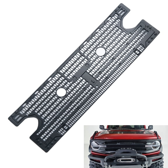 RCLIONS Metal Air Intake Grille Front Water Tank Cooling Net for 1/10 RC Crawler Car TRX-4 Browco Upgrade Parts